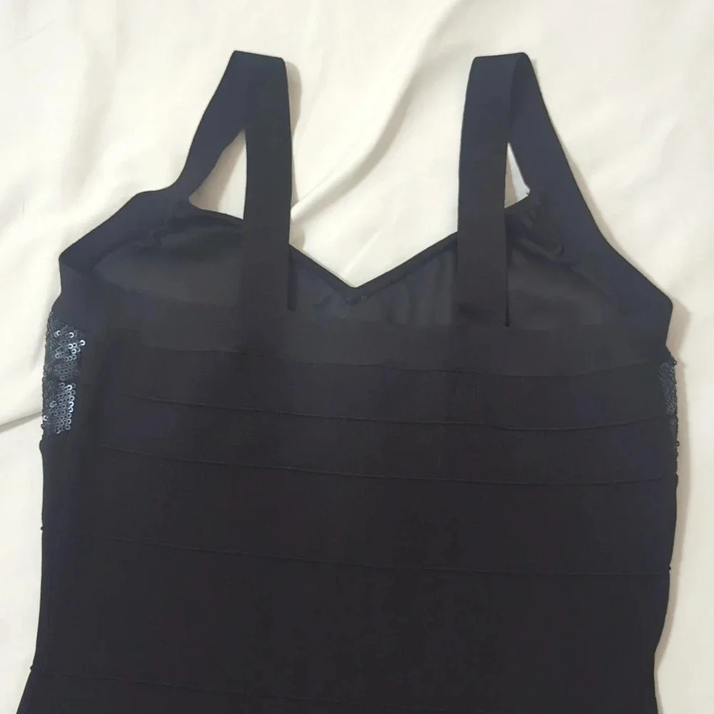 Express Sleeveless Bodycon Mini Dress, Color Black Size S/P - Picture 9 of 13
